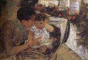 Susan is take care of the kid Mary Cassatt